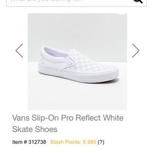 white checkered vans reflective